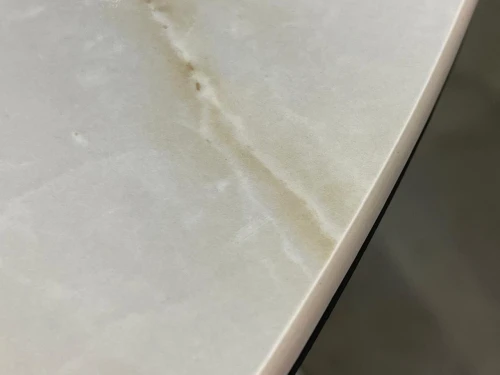 Стол DikLine AKR120 Керамика глянец Ostra Bianco/подстолье черное/опоры черные (2 уп.)