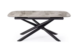 Стол DikLine KE180 керамика серый мрамор С21 глянец/опоры черные) (2 уп)
