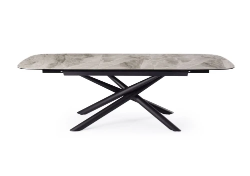 Стол DikLine KE180 керамика серый мрамор С21 глянец/опоры черные) (2 уп)