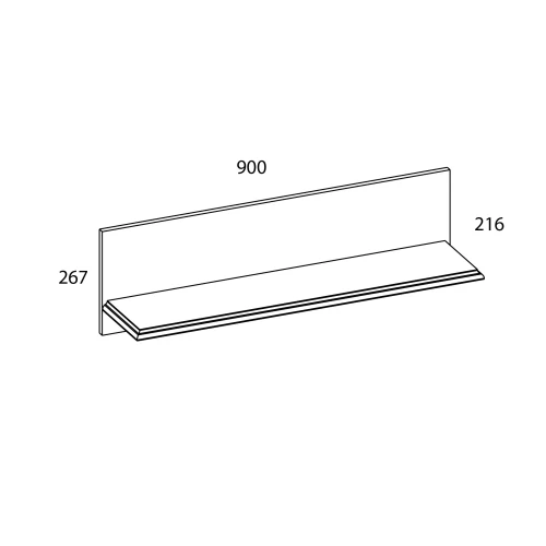 Полка, TIFFANY, цвет вудлайн кремовый