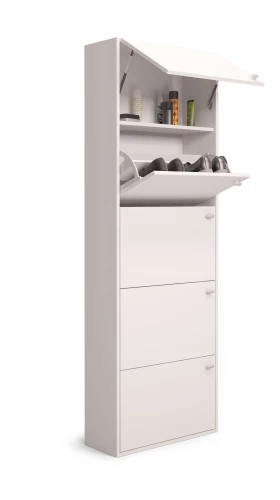 Обувной шкаф 5 Родная, Белый шёлк