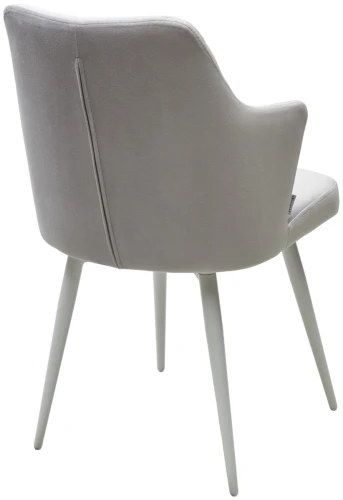 Стул HERMAN СВЕТЛО-СЕРЫЙ  BM-4, велюр / белый каркас М-City