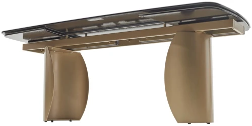 Стол BRONTE 200 раскладной KL-188 Контрастный мрамор матовый, итальянская керамика/ Шампань, ®DISAUR