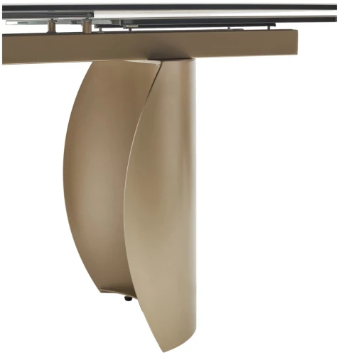 Стол BRONTE 200 раскладной KL-188 Контрастный мрамор матовый, итальянская керамика/ Шампань, ®DISAUR