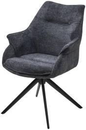 Стул OVE 360 град. поворот. RAVEN18 Серый, ткань / Черный, ®DISAUR