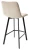 Полубарный стул CHILLI-QB SQUARE бежевый #5, велюр/ черный каркас (H=66cm) М-City