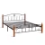 Кровать РУМБА (AT-203)/ RUMBA дерево гевея/металл, 160*200 см (Queen bed), красный дуб/черный