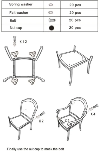 Разборное кресло Delhi из литого алюминия