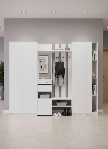 Прихожая Бали, Белый. Комплект 4