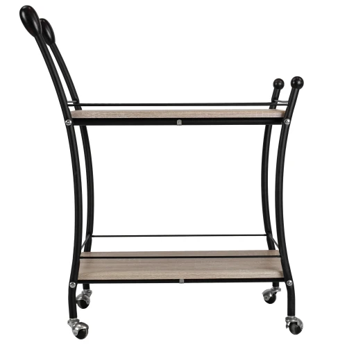 Стол сервировочный Марко дуб сонома/эбеновое дерево/черный