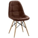 Стул КВАДРО «KVADRO» со спинкой коричневый