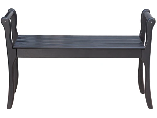 Скамья для прихожей с подлокотниками массив, каркас венге