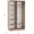 Шкаф-купе «Тетрис» 120/240 ДД, Дуб сонома
