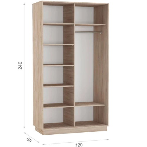 Шкаф-купе «Тетрис» 120/240 ДД, Дуб сонома