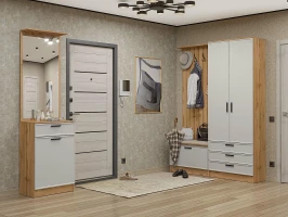 Готовая прихожая Стиль-04 Grey Silk Дуб Вотан