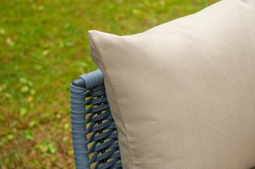 "Фиджи" лаунж-зона 5-местная плетеная из роупа (веревки), каркас алюминиевый темно-серый, роуп синий (KT18-014)