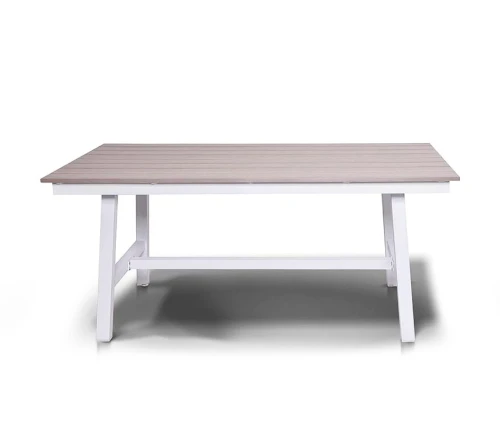 "Сан Ремо" стол обеденный из ДПК, каркас алюминиевый