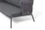 "Ронда" диван 3-местный плетеный из роупа, каркас алюминий темно-серый (RAL7024) муар, роуп серый 40 мм tex, ткань темно-серая 027