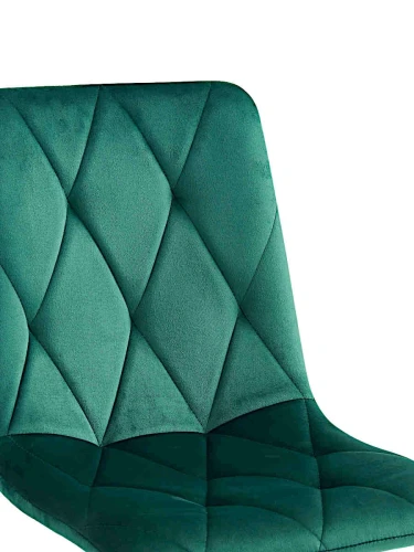 DC213 Стул мягкий, ИЗУМРУД#G62-18 велюр, каркас металл белый КРУГЛЫЙ