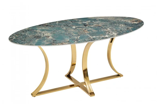 Стол обеденный Тренди DT-2889A.2, 180х90х75 см, малахитовый мрамор