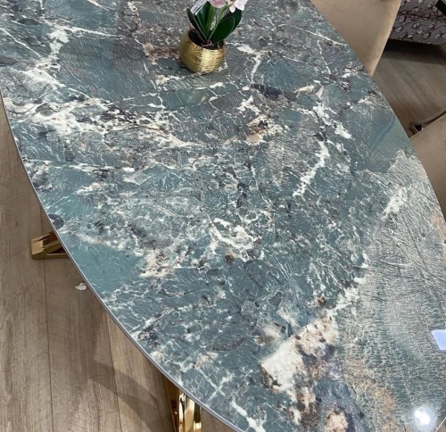 Стол обеденный Тренди DT-2889A.2, 180х90х75 см, малахитовый мрамор