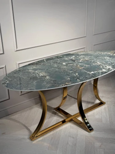 Стол обеденный Тренди DT-2889A.2, 180х90х75 см, малахитовый мрамор