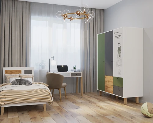 Стол письменный STORY, Белый шёлк