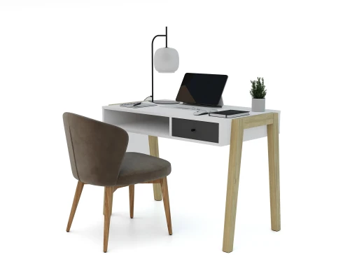 Стол письменный STORY, Белый шёлк