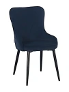 DC444 Стул мягкий, ТЕМНО-СИНИЙ#MJ 420-47 велюр, каркас металл черный DC444 Стул мягкий, ТЕМНО-СИНИЙ#MJ 420-47 велюр, каркас металл черный