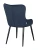 DC444 Стул мягкий, ТЕМНО-СИНИЙ#MJ 420-47 велюр, каркас металл черный