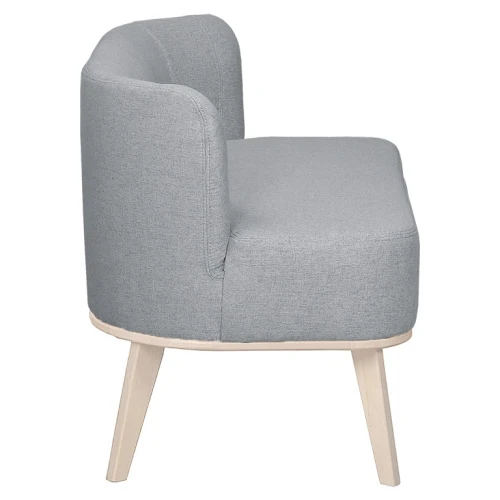 Диван Жирон ткань серый, каркас лак