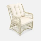 Кресло Titulo Доминикана, RAL 1013, Mossle 100 из искусственного ротанга