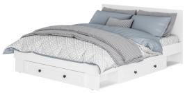 Кровать с реечным настилом и ящиками Софт КР-16 (1,6), Белый