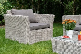 "Капучино" лаунж-зона из искусственного ротанга, цвет бежевый