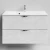 Тумба Марко 90 подвесной, ручки Хром, Белый камень ПВХ 57805 Vodok с раковиной в комплекте