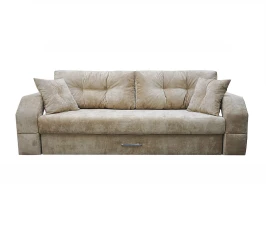 Диван еврокнижка Манчестер с подсветкой, 160 ВЕЛЮР 05 БЕЖЕВЫЙ