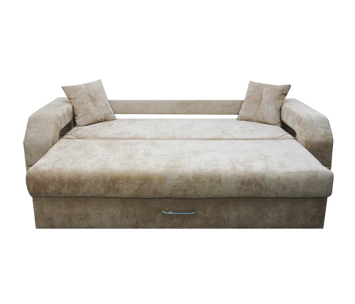 Диван еврокнижка Манчестер с подсветкой, 160 ВЕЛЮР 05 БЕЖЕВЫЙ