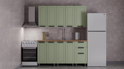Готовый кухонный гарнитур ГК Аленушка 1,6м  Лилия Фиcташка/Фисташка,скоба черный,сонома