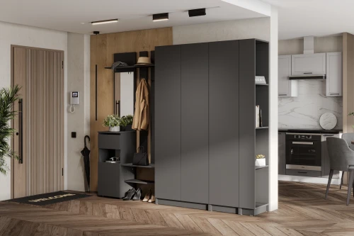 Прихожая Бали, Графит. Комплект 4