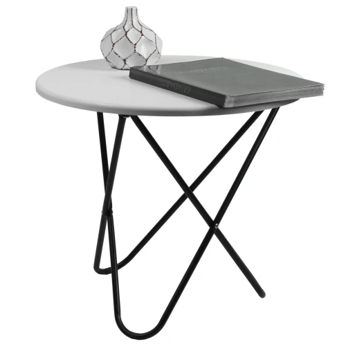 Столик журнальный SHT-CT20 белый мрамор/черный муар