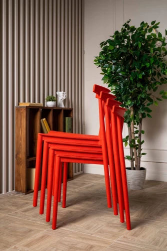 Пластиковый стул KAI красный