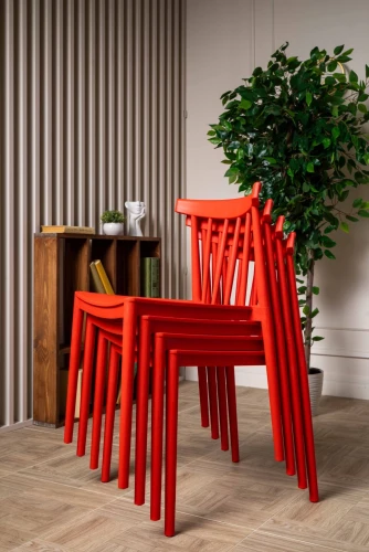 Пластиковый стул KAI красный