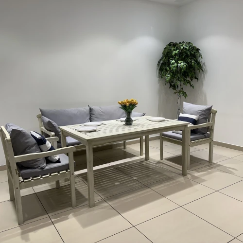 Обеденный комплект SIERRA белого цвета