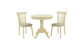 Обеденная группа Фабрицио 2 Слоновая кость, Атина Жаккард