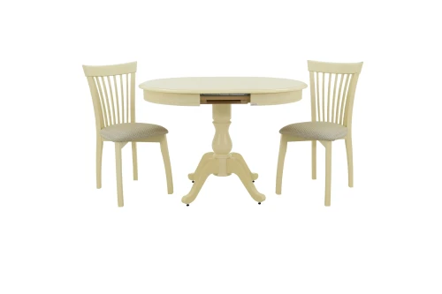 Обеденная группа Фабрицио 2 Слоновая кость, Атина Жаккард