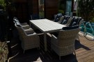 Обеденный комплект из искусственного ротанга Венеция 230 + 8 кресел Бергамо