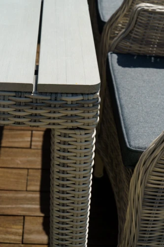 Обеденный комплект из искусственного ротанга Венеция 230 + 8 кресел Бергамо