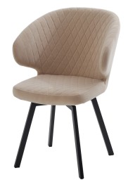 Стул ХИЛТОН 360 град., цвет B03 Бежевый, велюр / латте каркас М-City