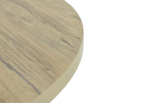 Стол Рига D950,Дуб Сильверджек Ореховый, Поненте/Чёрный