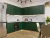 Угловая модульная кухня Дублин-02 Special Green Дуб вотан 2140*2200/2400*600